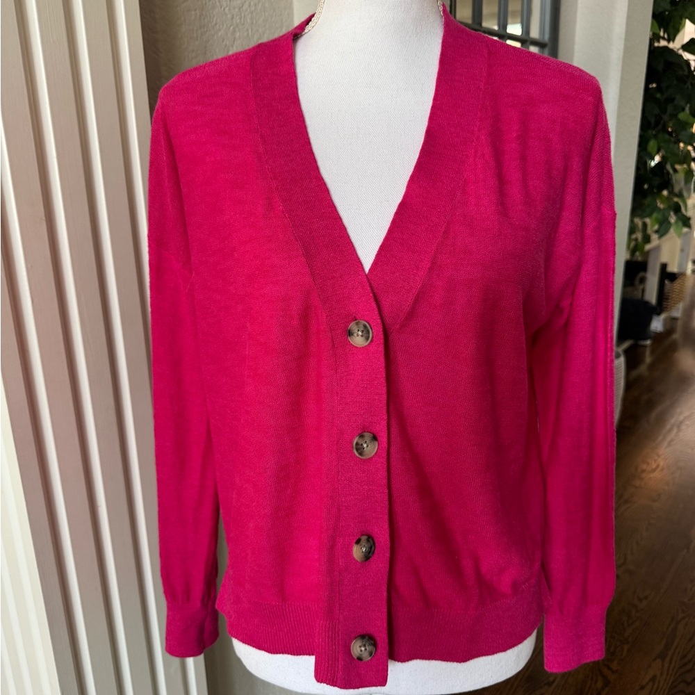 Loft  Pink Cardigan Sweater - NWT